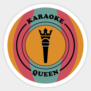 Karaoke Queen Loves Singing Sticker